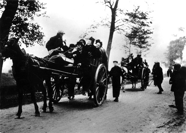 Fugitifs belges traversant le nord de la France