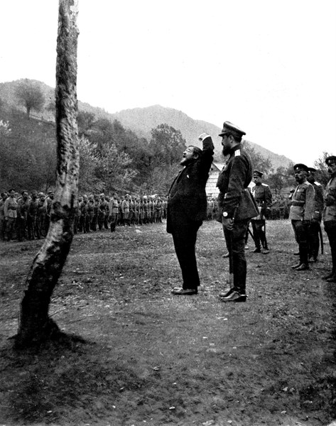 Albert Thomas, minister of war, here in the Carpathians