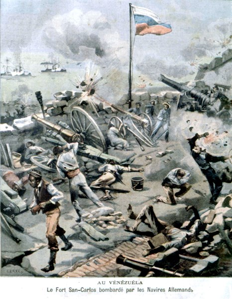 San Carlos fortress bombed by German battleships