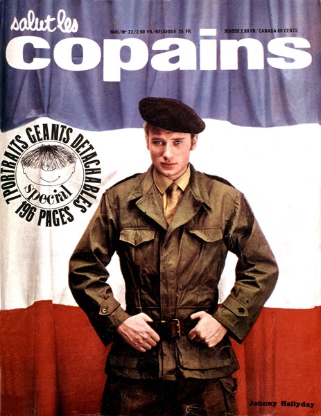 Couverture du journal "Salut les copains", avec Johnny Hallyday