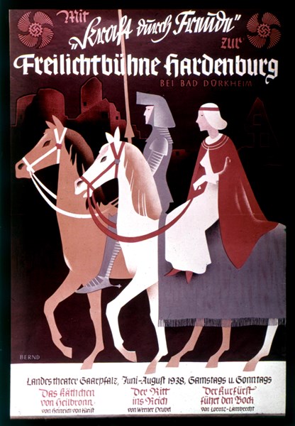 Affiche, Organisation des loisirs et propagande nazie