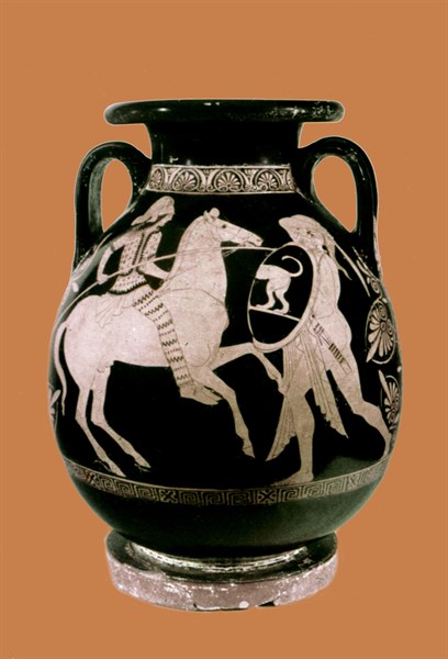 Vase Attique à figures rouges de Gela avec amazones