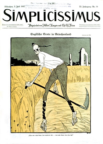 Blix caricature: 'The English crop in Greece'