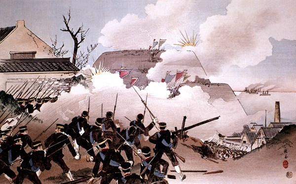 Grand combat dans la ville de Port Arthur
