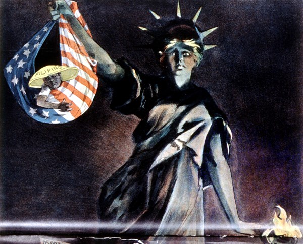 American intervention, the Statue of Liberty has captured the Philippines (April 1899)
