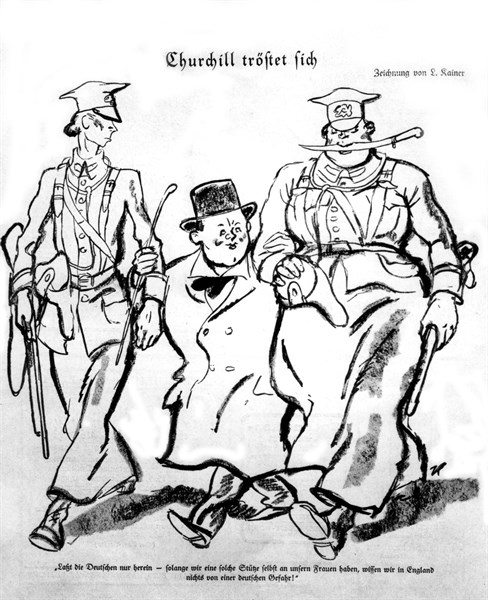 German satirical cartoon against Churchill
