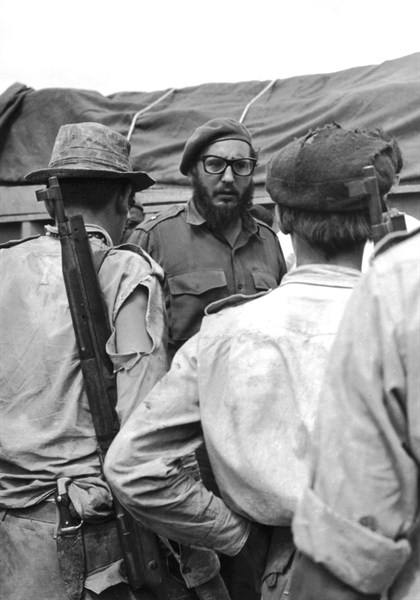 Fidel Castro after the landing at the Bay of Pigs