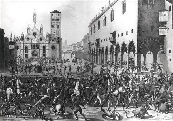 Struggle between two rival families in Italy, under the Borgia family: fall of the Bonocolsi