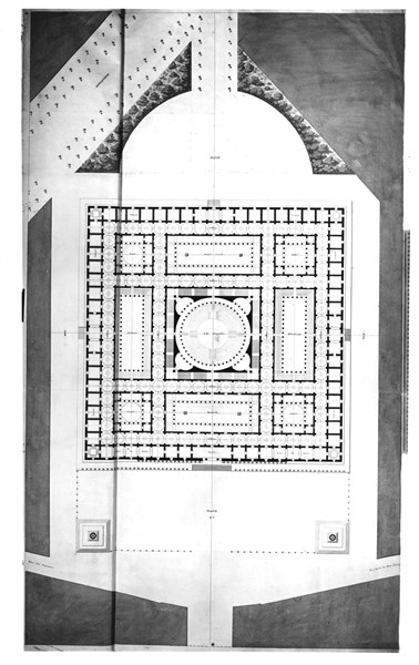Etienne-Louis Boullée, façade of the National Assembly