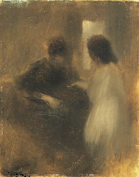 Carrière, Female silhouettes in an interior