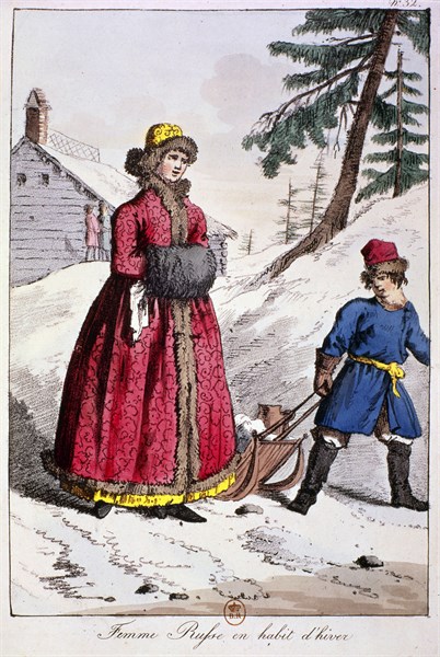Atkinson, Russian woman in a traditional winter costume