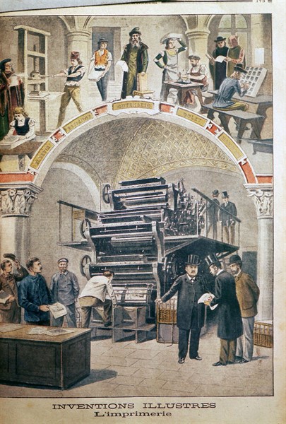 Marinoni's rotating printing press, 1901