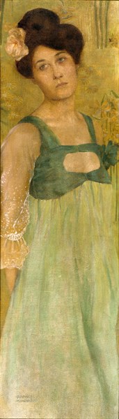 Kirchner, Jeune femme, fond vert