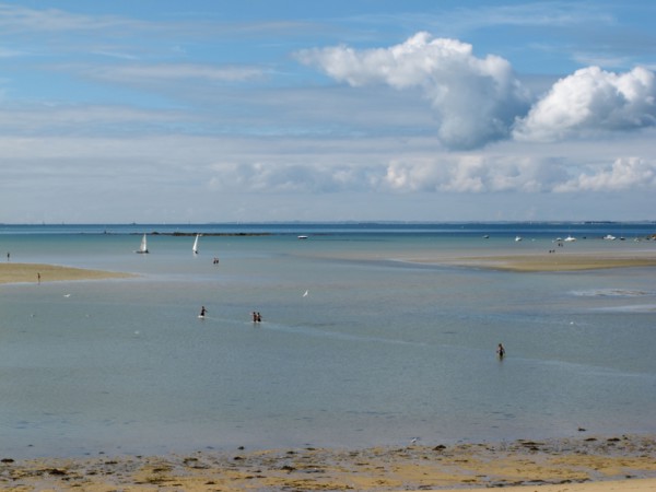 Plage de la baie de Carnac a maree basse