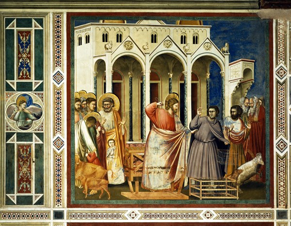 Giotto, Christ expelling the traders from the Temple