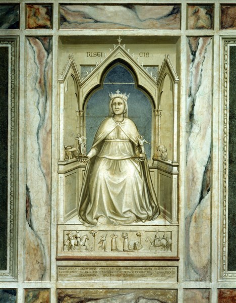Giotto, The Allegories of Virtues and Vices: Justice