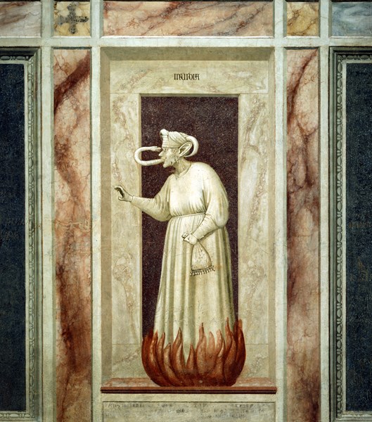 Giotto, Allégories des vices et des vertus : l'envie