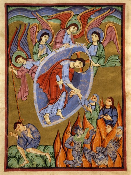 Evangéliaire de l'Ecole de Reichenau, La Descente du Christ aux Enfers