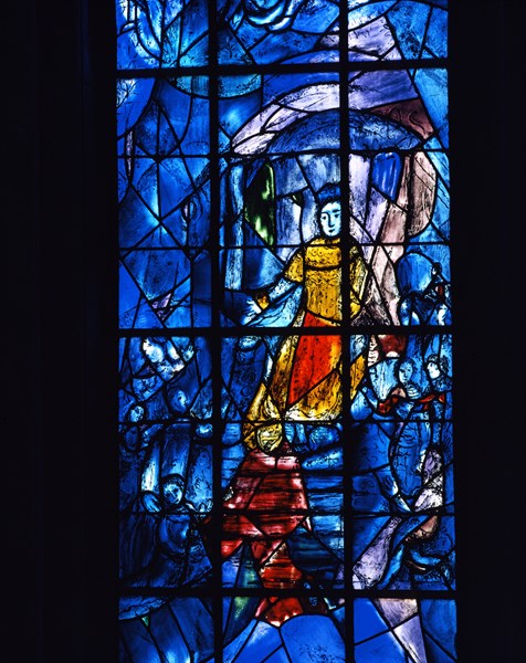 Chagall, Stained glass depicting The Judgement of Saint Louis
