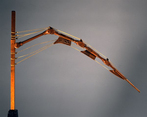 Model of a machine drawn by Leonardo Da Vinci