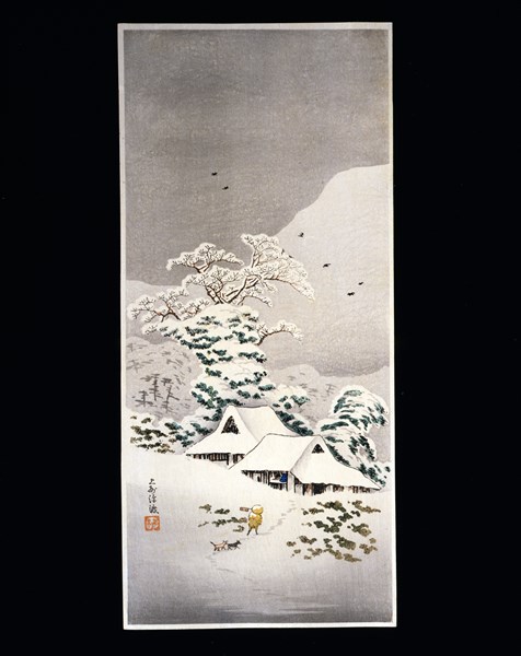 Shotei, Vue de Sawatari sous la neige