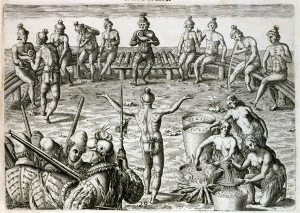 Chief of a tribe in Florida holding a council