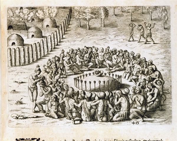 Indigenous tribe funeral ceremony, Florida