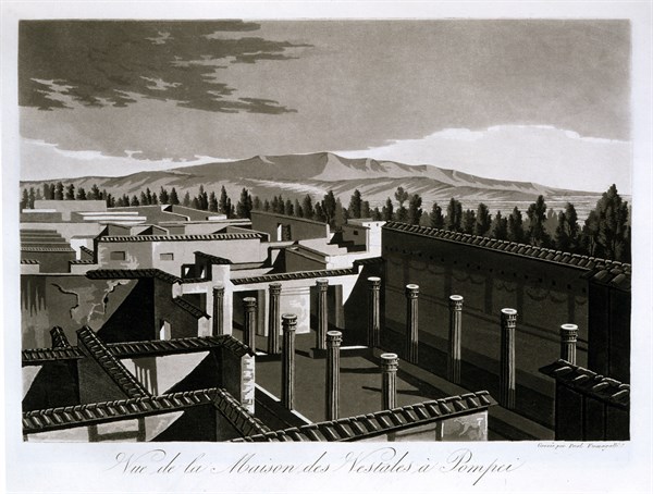 Fumagalli, View of the house of Vestales in Pompei