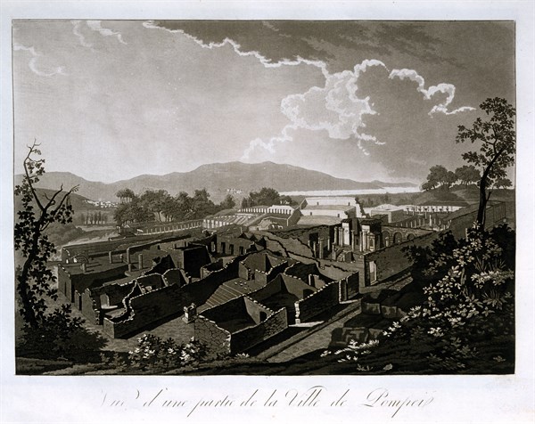 Fumagalli, View over a section of Pompei