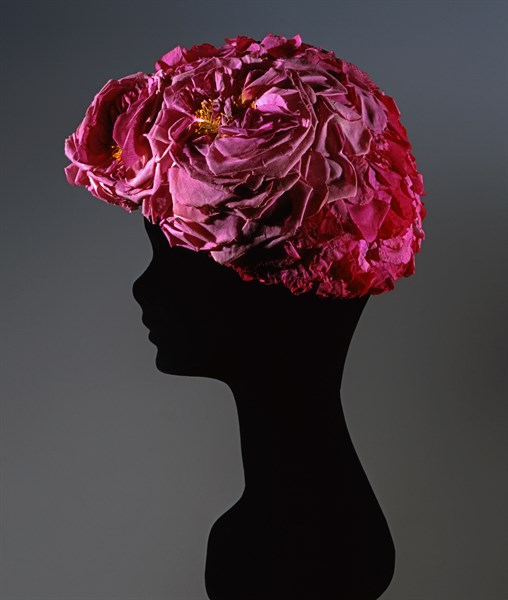 Chiffon rose petal hat