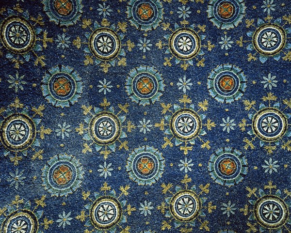 Mausoleum of Galla Placidia in Ravenna : starry vault (detail)