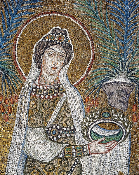 Basilica of Sant'Apollinare Nuovo, Ravenna: the procession of the Martyred Virgins (detail)