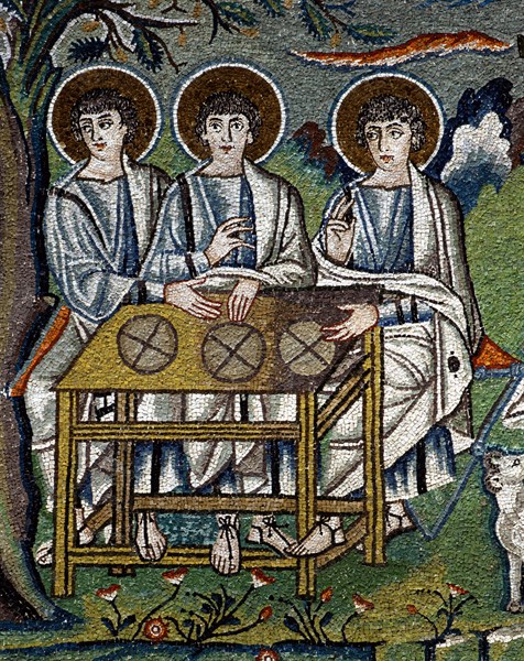 Basilica San Vitale in Ravenna: decoration on the lunette (detail)