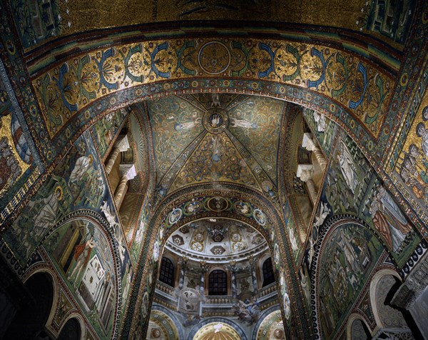 Inside view of the San Vitale Basilica in Ravenna