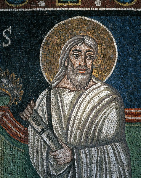 Basilica San Vitale in Ravenna: decoration on the lunette (detail)