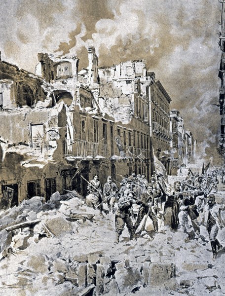 Expédition des Mille en Sicile. Bombardement de Palerme le 17 mars 1860