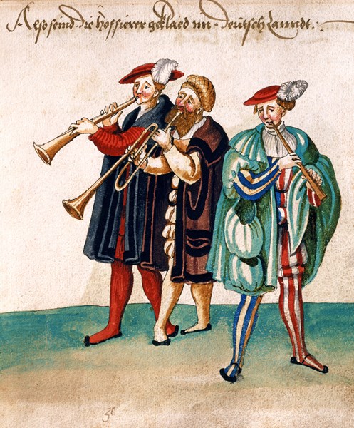Musiciens allemands en costumes régionaux