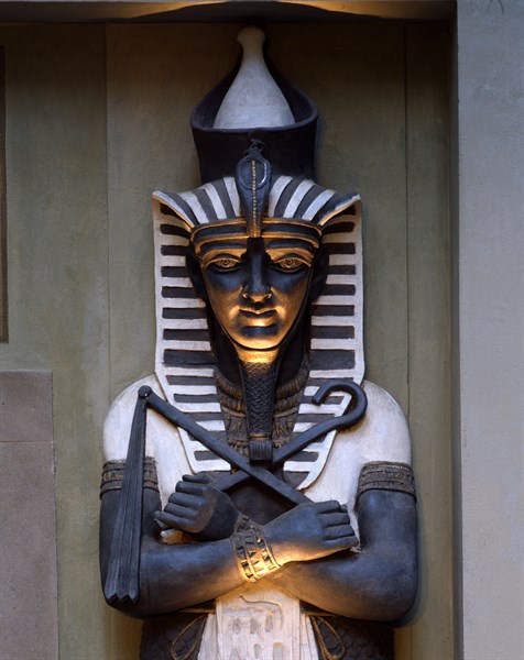 Entry of the small Egyptian temple sponsored by Frederick Stibbert for the Villa Stibbert Park in Florence