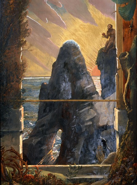 Porte du musée Stibbert peinte par Frederick Stibbert (détail)