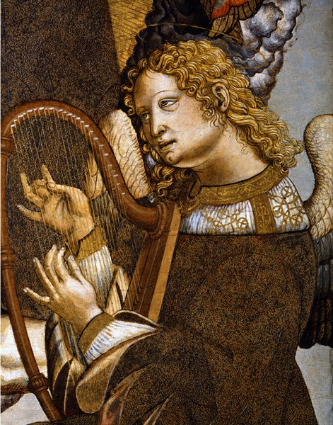 Bernardino di Mariotto, The Coronation of the Virgin Mary (detail)