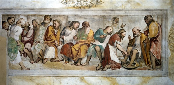 Il Romanino, Le lavement des pieds