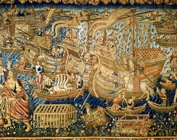 Vasco da Gama's expedition to Calicut (detail)