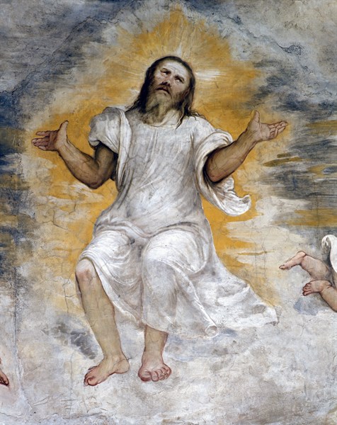Il Romanino, L'Ascension du Christ (détail)
