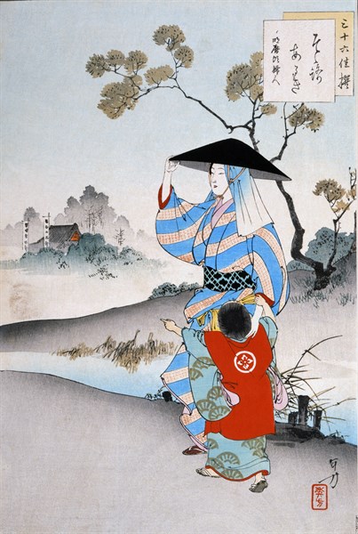 Ogata Gekko, Une femme avec un enfant