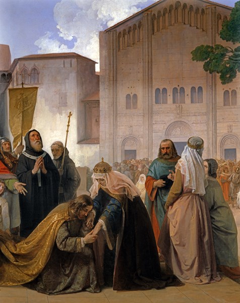 Hayez, The Reconciliation of Otto II with his mother Adelaide of Burgundy (detail)