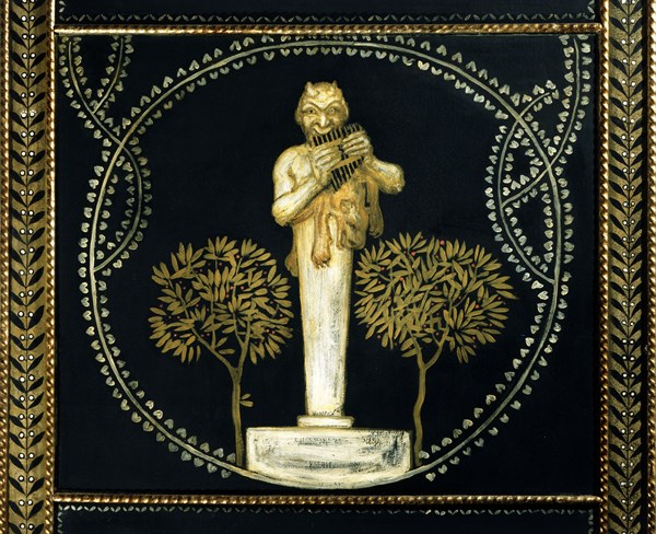 Décoration du Salon de musique de la Villa Stuck à Munich : Pan jouant de la syrinx