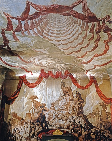 José Maria Sert, La reine de Saba part avec son cortège, pour aller rencontrer le roi Salomon.