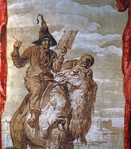 José Maria Sert, La reine de Saba part avec son cortège, pour aller rencontrer le roi Salomon.