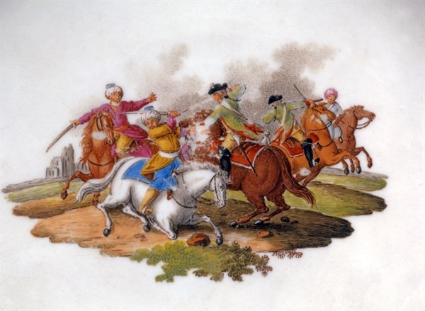 Scene of the Thirty Years' War between Turks and Austrians.