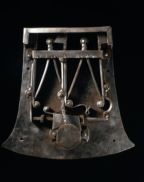 Steel lock, locking mechanism.